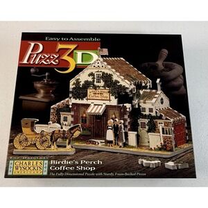 Wrebbit Puzz 3D Puzzle Birdie's Perch Coffee Shop *MINT*
